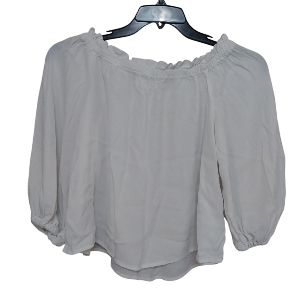 Sam & lavi women's top crop top peasant size XS white boho - Picture 2 of 4